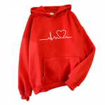 Paari s&uuml;gistalve kapuuts, pikkade varrukatega, prinditud lahtine elastne mansett, suur tasku kapuutsiga pingutusn&ouml;&ouml;riga pehme soe unisex igap&auml;evane pullover kapuuts M punane