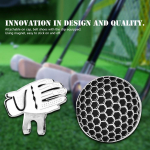 Kaasaskantav mini roostevabast terasest kinda magnetiline golfik&uuml;bara klamber pallimarkeriga (Valge) valge