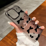 Mobiiltelefoni&uuml;mbrised iPhone 11 13 15 Pro Max 12 14 Pro Max &uuml;mbrisele iPhone 16 15 Plus 13 Pro 12 j&auml;&auml;tunud tekstuuriga maalitud koomiksililled iPhone 11 valge