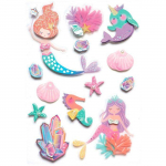 13 stickers 3D sir&egrave;nes 6 cm
