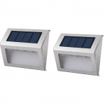 Spot solaire mural ext&eacute;rieur &eacute;tanche - LUMISKY - 3 LEDs blanches - 2 modes d'&eacute;clairage valge