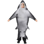 Cosplay Shark Costume Clothing Fancy Dress up for Role Playing Stage Performance S gray