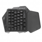 &Uuml;he k&auml;ega m&auml;nguklaviatuur 2.4G juhtmeta RGB valgustus ABS 35 klahviga m&auml;nguklaviatuur arvutile