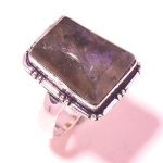 Blue Fire Labradorite Gemstone Ring Handmade Antique Gift Jewelry 7.25 v9t01
