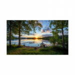 Vapustav maastikukujuline l&otilde;uendist seinakunst &ndash; kaasaegne HD-tr&uuml;kk, elutoa kodukaunistamise plakat &ndash; ideaalne kingitus perele ja s&otilde;pradele, kaunistusstiil, 20x40cm