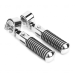 Paar mootorratta jalapulgad, klambriga jalatoe kinnitus 1-tollise mootori avariivarda kaitse Argenti jaoks h&otilde;be