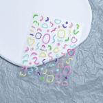 Dopamiini disain: 3D Jaapani k&uuml;&uuml;nekunsti kleebised joonte, ringide, tulpide ja armastust&auml;htedega