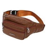 Suure mahutavusega nahkkott meeste v&ouml;&ouml;kotiga crossbody-kott PU veekindel rinna kott raha kogumiseks v&auml;listingimustes sportimiseks