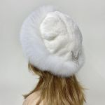 Naiste talvised ehtsast karusnahast kuppelk&uuml;barad kohevad naturaalsest rebase- ja k&uuml;&uuml;likukarvast printsessik&uuml;bar One Size