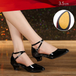Naiste s&auml;delevast nahast ladina tantsukingad kinnise ninaga pehme tallaga salsa modernsed kingad tango seltskonnatantsukingad 3,5 cm kontsad 41EU/CN42