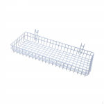 Wire Hanging Basket Storage Rack behind A Door Farmhouse Decor Shelf Wall Mount Organizer for Pantry valge