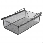 Hanging Pullout Drawer Basket Closet Holder Portable Container Heavy Duty Sliding under Shelf valge