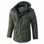 Meeste soe jope talveparka kapuutsiga tuulepluus Puuvillane polsterdatud paks mantel Meeste Slim Fit vabaaja fliisjakid Meeste klassikalised parkad S