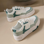 Mood Naiste Trend V&auml;ikesed Valged Kingad Kevad Suvi Mugavad Platvorm PU Nahk Vabaaja Kingad Vulkaniseeritud Kingad Tossud Mujer 40 roheline