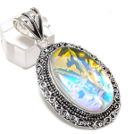 Milky Opal Handmade 925 Sterling Silver Jewelry Pendant 2.17 f0v19