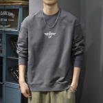 American Retro Pure Cotton Heavy meeste laia kaelusega kampsun, avar, suur, trendikas br&auml;nditr&uuml;kiga vabaaja pullover M must