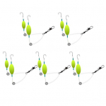 5 tk Kahepoolsed Tagurpidi Konksud Kalap&uuml;&uuml;gi Rig Sile Heitmine Taklusvastane Takistuskindel L&otilde;hestatud Konksu Rig Magevee Soolase vee Jigging Kalap&uuml;&uuml;gitarvikud 10