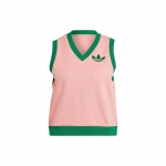 Adidas Originals Kolmlehe Logo Tikitud V-kaelusega Varrukateta Spordist Top Naiste topid Roosa IB2058 XS