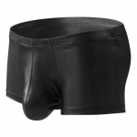 Men Boxer Underwear Elastic Mid-rise Tight Cut High Elasticity Shorts Panties Solid Color U-Convex Breathable Panties M must