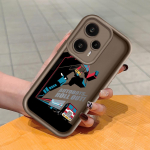 Pehme silikoonist ruudukujulise redeliga printimismustriga telefoni korpus, t&auml;iskaanega kaamera p&otilde;rutuskindel kaitse kummist &uuml;mbris Xiaomi Redmi jaoks Xiaomi Poco C75 5G valge