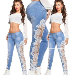 Moodnepitsiline &Otilde;ieheegeldatud L&auml;bil&otilde;ikega Teksap&uuml;ksid Naistele Elegantne Seksikas Denim Pliiats Skinny Teksap&uuml;ksid Naisele Suur Suurus XXXL valge