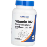 Vitamiin B12, Met&uuml;&uuml;lkobalamiin, Vitamin B12 5000, Nutricost (36647047) 120caps