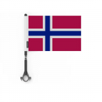 Drapeau - Norvege - 14 x 21 cm - 5 t&uuml;kki - pol&uuml;ester - J&auml;lje rekto/verso