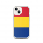 Coque pour iPhone - MARQUE - iPhone 14 - Drapeau de la Roumanie - Silikoonist supp - Design l&eacute;ger