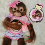 50 cm simuleeritud ahvinukk Reborn Doll Regenereeritud nukk laste m&auml;nguasi