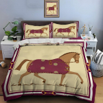 Retro Hobune Tekikott Rakmete Kunstiprint Voodipesukomplekt 2 Padjap&uuml;&uuml;ri T&auml;iskasvanute ja Laste Voodipesukomplekt Luksuslikud Kingitused Tekikotikomplekt EU Single 135x200cm