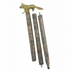 Antiikstiilis Viktoriaanlik Vanaaegne Disainer Messingist K&auml;epidemega Kepp Puidust Jalutuskepp M aero