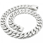 Hip Hop 25MM Laiune Kuuba Keti Kaelakee Meestele Raske Tahke Poleeritud Roostevabast Terasest Choker Ketid Mehele Ehtetarvikud 70CM
