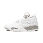 Air Jordan 4 Retro PS Valge Oreo Laste Tossud Tehniline Hall Must Tulepunane BQ7669-100 32