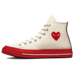 Comme des Gar&ccedil;ons Play x Converse Chuck 70 High Pristine Red Unisex tossud Cream Egret A01794C 36.5