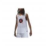 Jordan Logo Tr&uuml;kiga Hingav V&otilde;rkjas Liibuv Korvpalli Tanktop Meeste Topid Valge DX9729-100 L