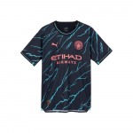 PUMA Manchester City Kolmas Autentne S&auml;rk 2023/24 Hooaeg Piksen&otilde;elamustriga Meeste S&auml;rk Tumesinine 770459-03 S