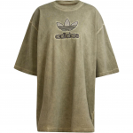 Adidas Originals Adicolor Adilenium Mugav L&otilde;tv L&otilde;ige &Uuml;mmargune Kaelaosa Kolmveerand Varrukas T-s&auml;rk Naiste Topid Oliiviroheline JM9247 L
