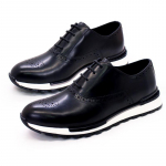 Moodne Nahast mugav Moodsad tossud K&auml;sit&ouml;&ouml;na valmistatud k&otilde;rgekvaliteediline Business Casual Kohtingupidu meeste kingad zapatos sapat a36 38 must