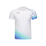 Li Ning Sulgpalli Seeria Lihtne Kiiresti Kuivav Pehme Hingav V&otilde;istlus Treening L&uuml;hikeste Varrukatega T-s&auml;rk Unisex Topid Valge AAYV047-2 L