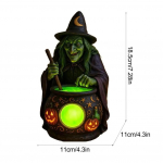 Halloweeni N&otilde;iapada Lamp Halloweeni Sisekaunistused &Otilde;&otilde;vastava Rohelise Helgusega LED Lamp N&otilde;id Keetmas Suur J&otilde;ulukaunistus One Size roheline