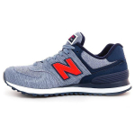 New Balance 574 Seeria Dressipluus Retro stiilis Madala s&auml;&auml;rega Vabaaja Jooksukingad Naiste toss Sinine WL574WTC 35