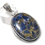 Natural Copper Sodalite Gemstone 925 Sterling Silver Jewelry Pendant 2.05 k6k28