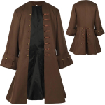 Jack Cosplay Sparrow Keskaegne Renessanss Meeste Kost&uuml;&uuml;m Piraadi Cosplay Jakk Viiking R&uuml;&uuml;tel Meeste Keskaegne Vintage Halloween XXL pruun
