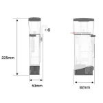 DC24V MiniQ Nano Skimmer Mereakvaariumi Skimmer Korallibasseini Sisseehitatud Rippuv T&uuml;&uuml;p V&auml;ike Valguskimend