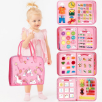 V&auml;ikelaste reisimine h&otilde;ivatud laud poistele T&uuml;drukutele Montessori m&auml;nguasjad &uuml;le 2-aastastele eelkooliealistele &otilde;ppimise eluoskused, t&auml;hestik, arv, kuju roosa