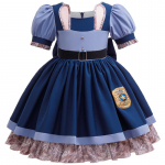 Lapsed T&uuml;drukud J&auml;nes Politsei L&uuml;hikeste Varrukatega Kleit S&uuml;nnip&auml;ev Halloween Cosplay Kost&uuml;&uuml;mid 100cm sinine