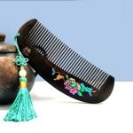 P&auml;rlmutter-inkrustatsiooniga kunst Naturaalne sandlipuu kamm Naturaalne puidustruktuur Peene hambaga juuksekamm Antistaatiline Peanaha massaaž Kingitus