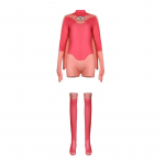 V&otilde;itmatu Atom Eve Cosplay Kost&uuml;&uuml;m Jumpsuit Maskeerimis&uuml;likond T&auml;iskasvanud Naistele Kehakost&uuml;&uuml;m Jumpsuit Keep Kost&uuml;&uuml;mid Halloweeni Karnevali &Uuml;likond XXL valge