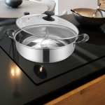 Chinese Shabu Pot Cookware Easy to Clean Portable Handle Divided Stockpot Double Flavor Hotpot 26cm
