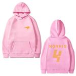 Kuum m&uuml;&uuml;k Lando Norris V&otilde;idus&otilde;itja Kahepoolse tr&uuml;kiga dressipluus Meestele Naistele &Uuml;legabariidiline kapuutsiga pusero Unisex Fliis Pikkade varrukatega pusad S pink